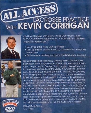 (Rental)-All Access Lacrosse Practice with Kevin Corrington Kevin Corrigan